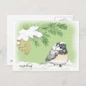 Chilly Chickadee Briefkaart (Voorkant / Achterkant)