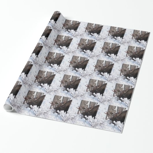 Chilly Moose Cadeaupapier (Uitgerold)