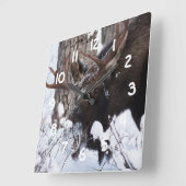 Chilly Moose Vierkante Klok (Hoek)