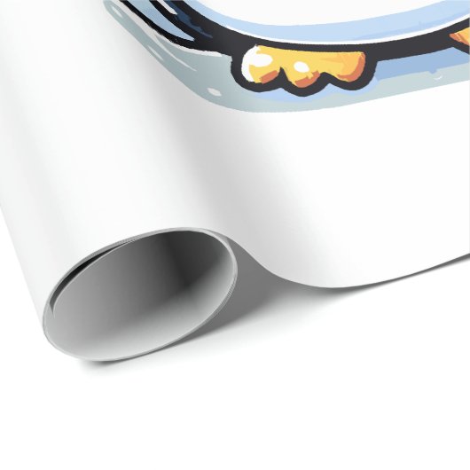 Chilly Penguin Sneeuwsjaal Knuffel Cadeaupapier (Rol Hoek)