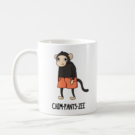 Chim-Pants-Zee Funny Chimpanzee Monkey Pun Koffiemok (Links)