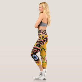 Chimera - Leggings met een hoog gegolfd visvogelbe