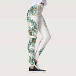 Chimera - Peacock Seahorse All-Over-Print Leggings