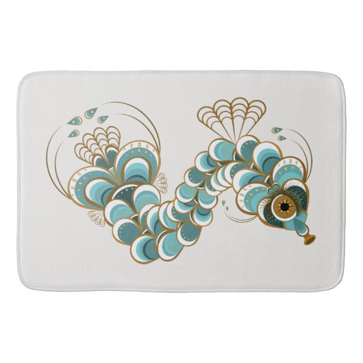 Chimera - Peacock Seahorse Bath Mat (Voorkant)