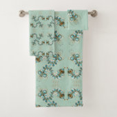 Chimera - Peacock Seahorse Bath Towel Set Bad Handdoek (Insitu)