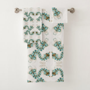 Chimera - Peacock Seahorse Bath Towel Set Bad Handdoek