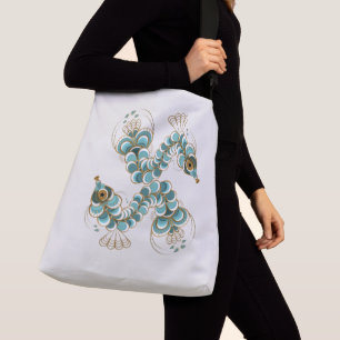Chimera - Peacock Seahorse Crossbody Bag (2 Sizes) Crossbody Tas