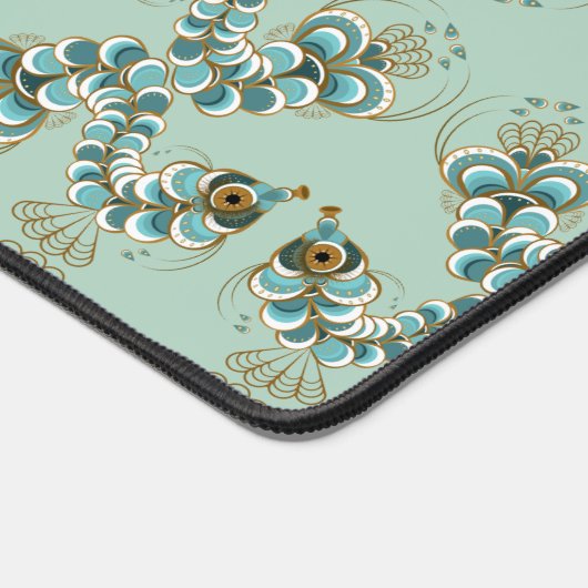 Chimera - Peacock Seahorse Pistachio Desk Mat (Coin)