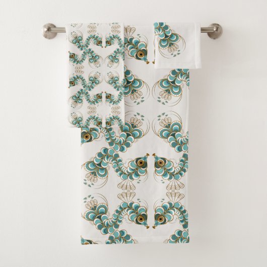 Chimera - Peacock Seahorse Serviette Ensemble (En situation)