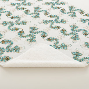 Chimera - Peacock Seahorse Sherpa Blanket Deken