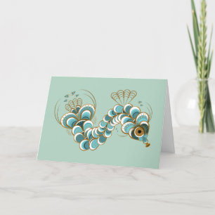 Chimera - Peacock Seahorse Wenskaart Aankondiging