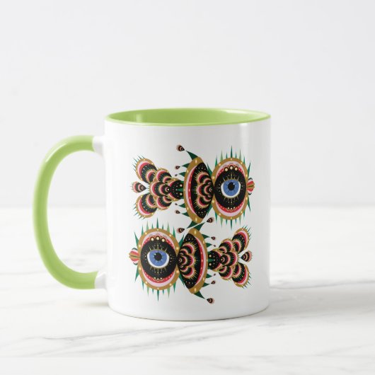 Chimera - Poisson Oiseau Mug vert clair (Gauche)