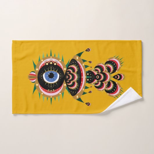 Chimera - Poisson Oiseau Serviette Ensemble (Serviette à main)