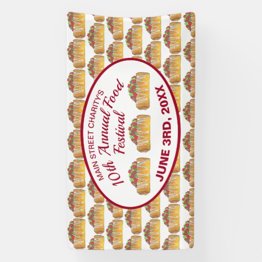 Chimichanga Tex Mex Zuidwest voedsel Burrito Spandoek (Verticaal)