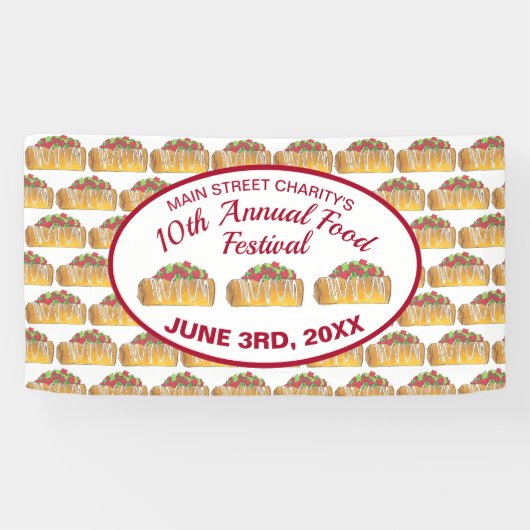 Chimichanga Tex Mex Zuidwest voedsel Burrito Spandoek (Horizontaal)