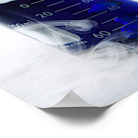 Chimie Beaker Blue Liquide, affiche de fumée (Coin)