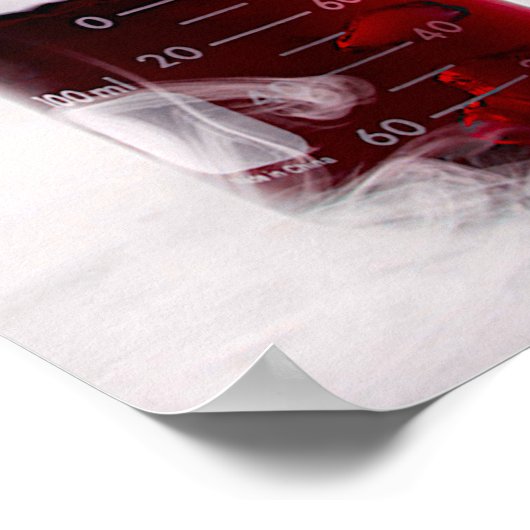 Chimie Bécher rouge Liquide, affiche de fumée (Coin)