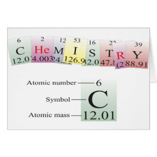 Chimie écrite avec des éléments
