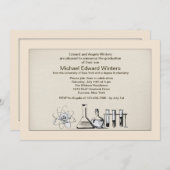 Chimie Grand Graduation Invitation (Devant / Derrière)