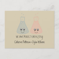 Chimie Mignonne Carte de sauvegarde de date