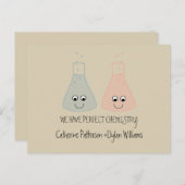 Chimie Mignonne Carte de sauvegarde de date (Devant / Derrière)