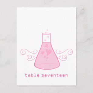 Chimie rose sucrée Numéro de tableau Carte postale
