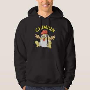 Chimkin Fat Derpy Chicken Meme Chicken Farmer Hoodie