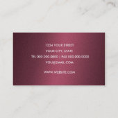 Chimmer Bourgogne avec Carte de visite argenté (Dos)