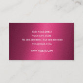 Chimmer rose avec Carte de visite argenté (Dos)