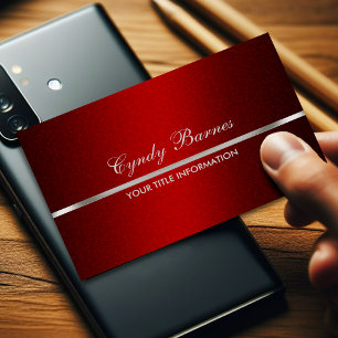Chimmer rouge avec Carte de visite en argent