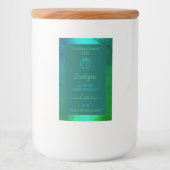 Chimmersif Turquoise Motif vert produit Étiquettes (Devant)