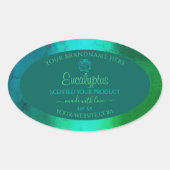 Chimmersif Turquoise Motif vert produit Étiquettes (Devant)