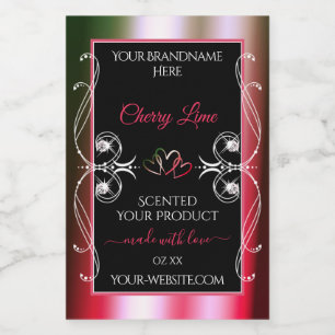 Chimmery Rouge et Vert Produits Étiquettes Bijoux