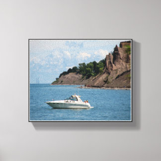 Chimney Bluffs - Lake Ontario Wrapped Canvas Afdruk