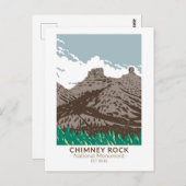 Chimney Rock National Monument Colorado Briefkaart (Voorkant / Achterkant)