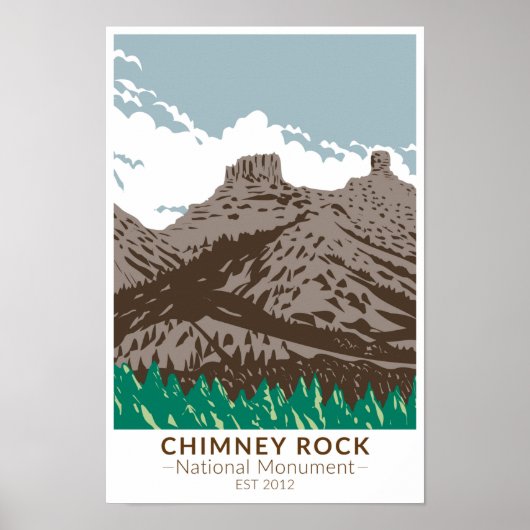 Chimney Rock National Monument Colorado  Poster (Voorkant)