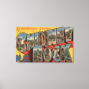 Chimney Rock, North Carolina Canvas Afdruk