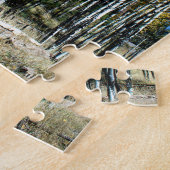 Chimney Ruin onder Herfst Aspens Legpuzzel (Zijkant)