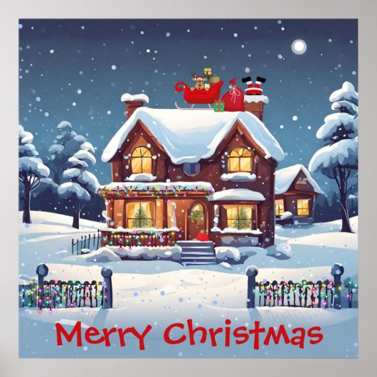 Chimney Santa Poster (Voorkant)