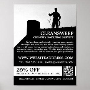 Chimney Sweep Design, Chimney Sweep Service Poster
