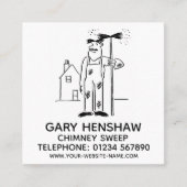 Chimney Sweep Square Visitekaartje (Voorkant)