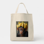 Chimp à sac fourre-tout de perruque à la banane (Dos)