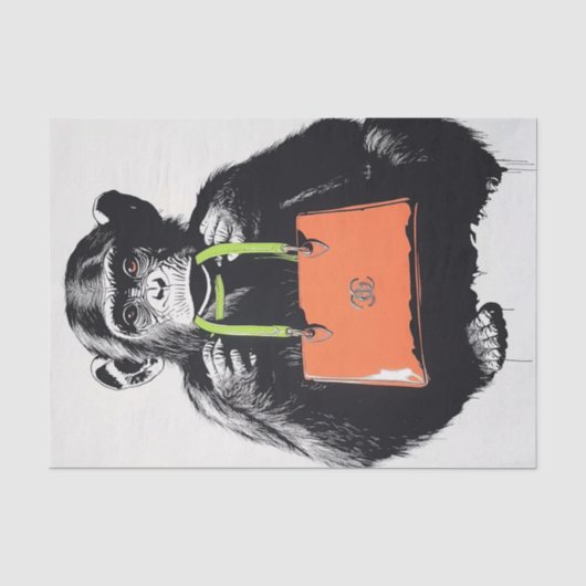 Chimp Business4 Tissuepapier (Voorkant)