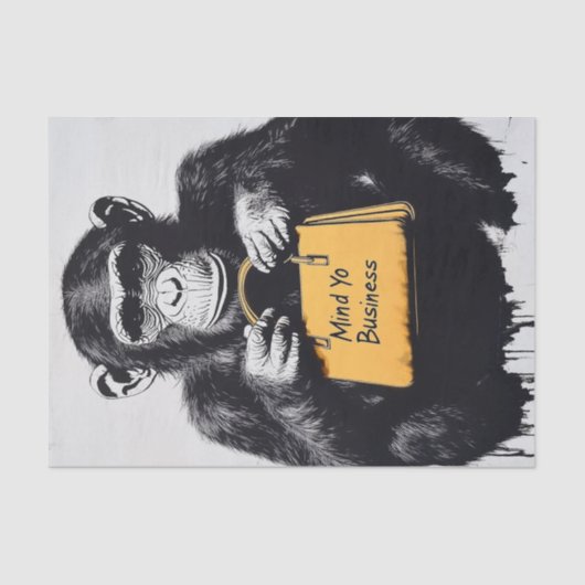 Chimp Business9 Tissuepapier (Voorkant)