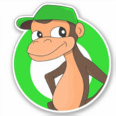 Chimp cartoon Aangepast gesneden vinylsticker Sticker (Voorkant)