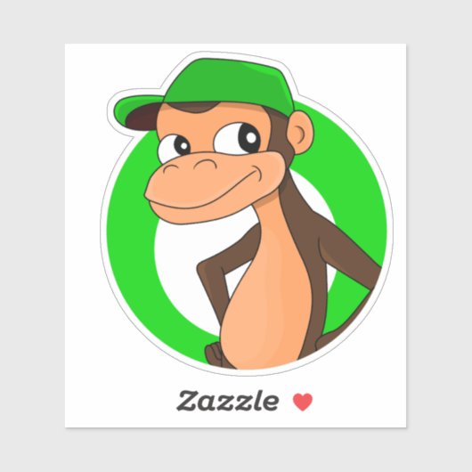 Chimp cartoon Aangepast gesneden vinylsticker Sticker (Vel)