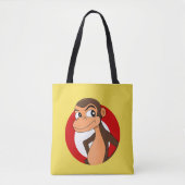 Chimp cartoon canvas tas (Voorkant)