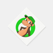 Chimp cartoon papieren servetten (Hoek)