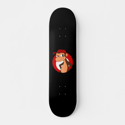 Chimp cartoon skateboard (Voorkant)