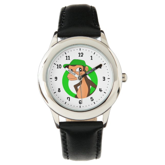 Chimp cartoon watch horloge (Voorkant)